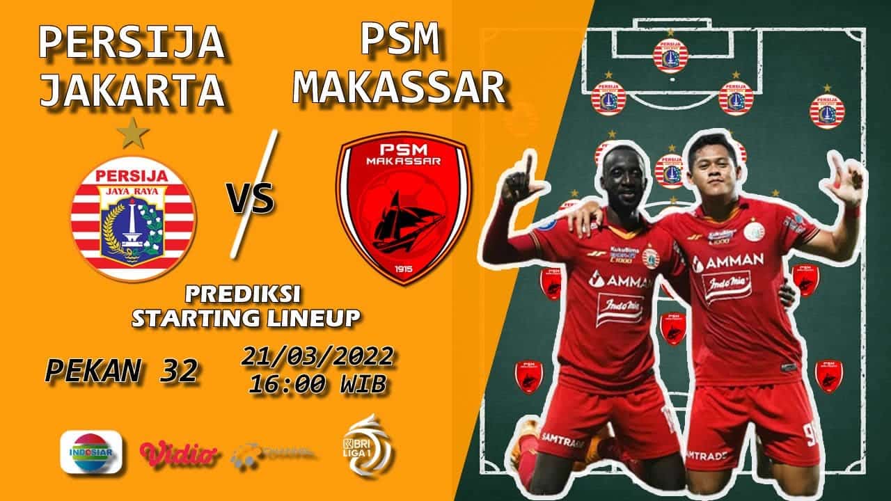 Susunan Pemain Persija Jakarta Vs PSM Makassar: Tito Starter