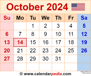 Tanggal 12 oktober 2024 hari apa