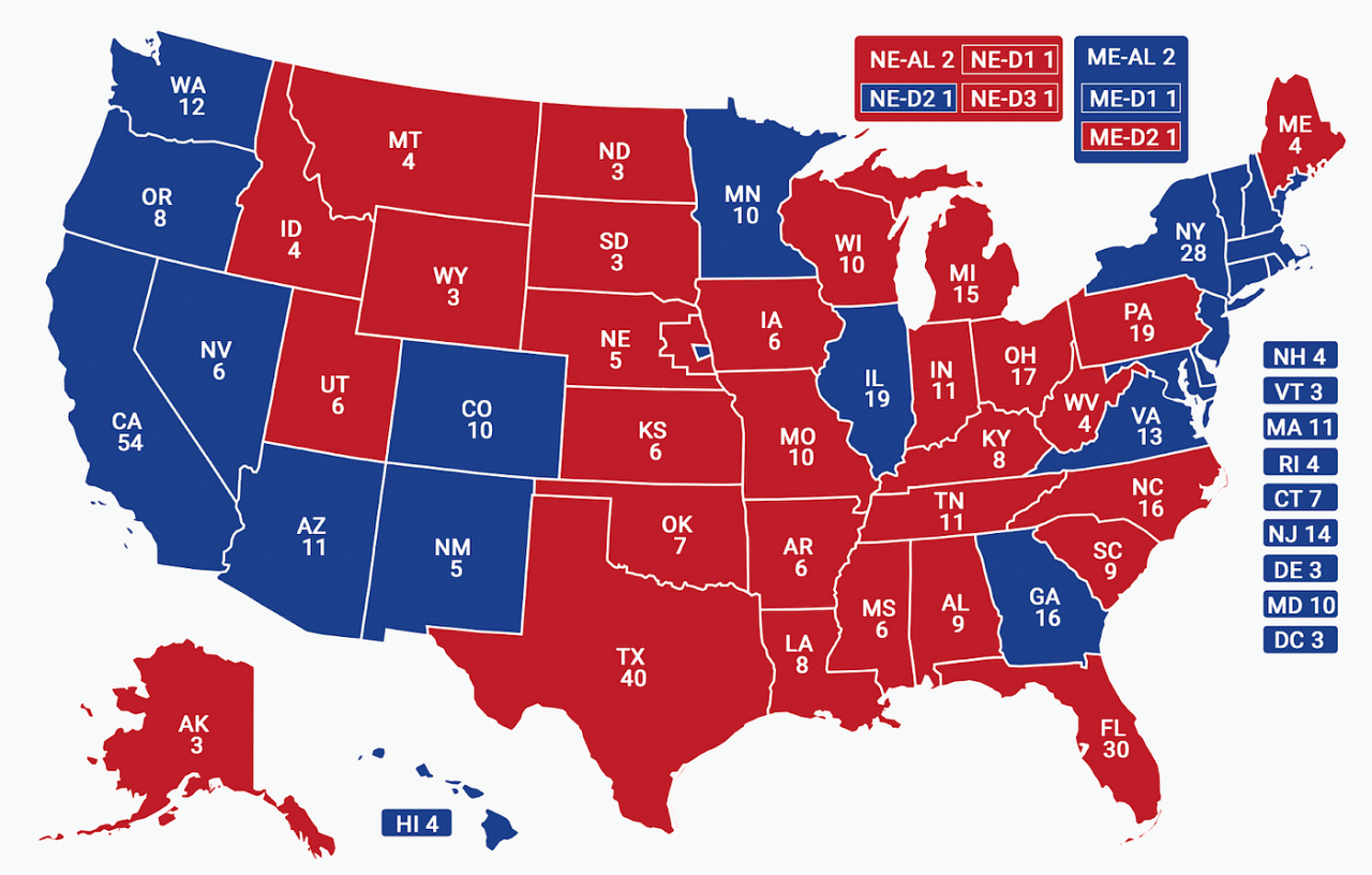 Map presidential