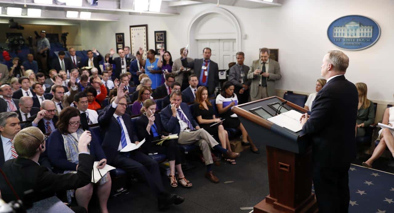 House white press briefing podium now politico