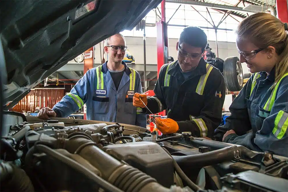 Students auto school high technology national mechanic technicians competition 1st york take place longisland greater america top