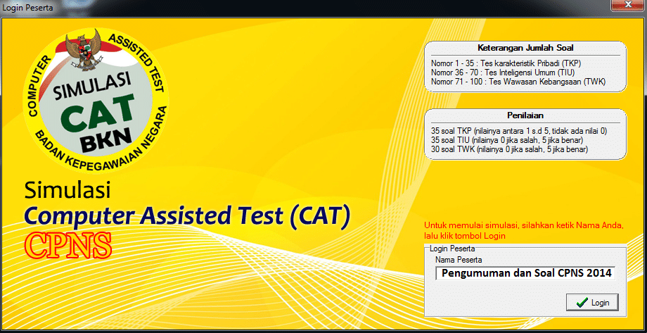 Aplikasi Software Cat Cpns 2024