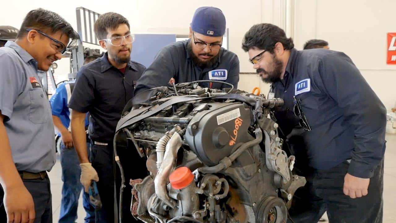 Technician school diagnosing examining solving automobiles correct monitoring unsafe