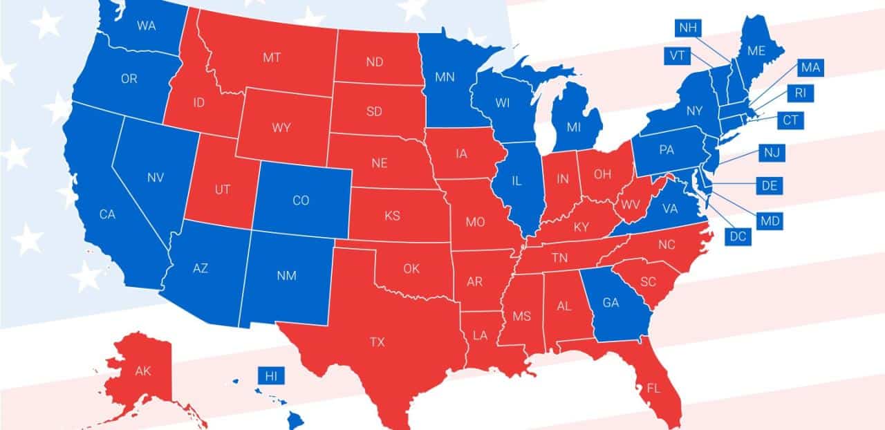 Republican strongest democratic tend sway generally worldatlas