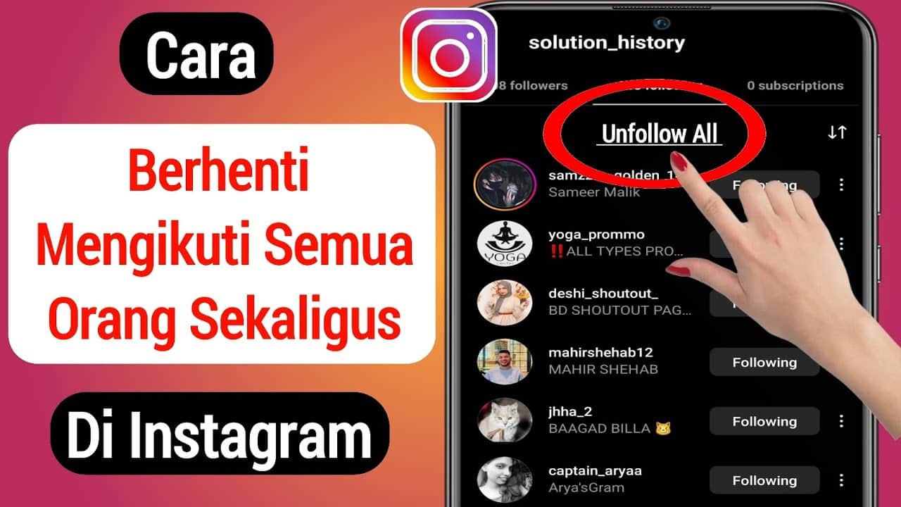 Berhenti Mengikuti Semua Orang Di Instagram  2024