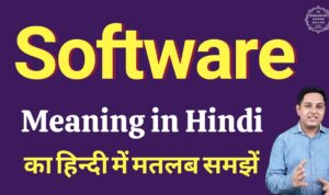 Software Meaning In Hindi 2024