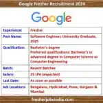 Software Engineer University Graduate Google 2024