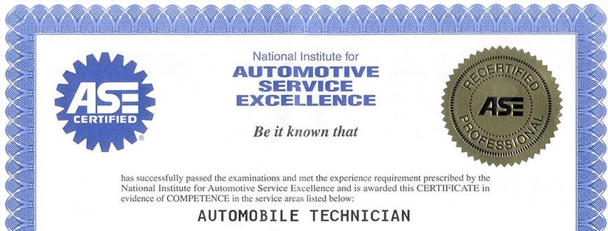 Automotive Certification Online October 2024