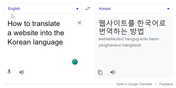 Google translate nama korea 2024